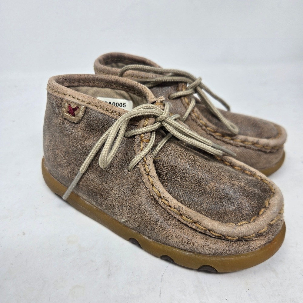 Twisted X Toddler Driving Moc Brown Leather Chukka Boots ICA0005 Size 7M
